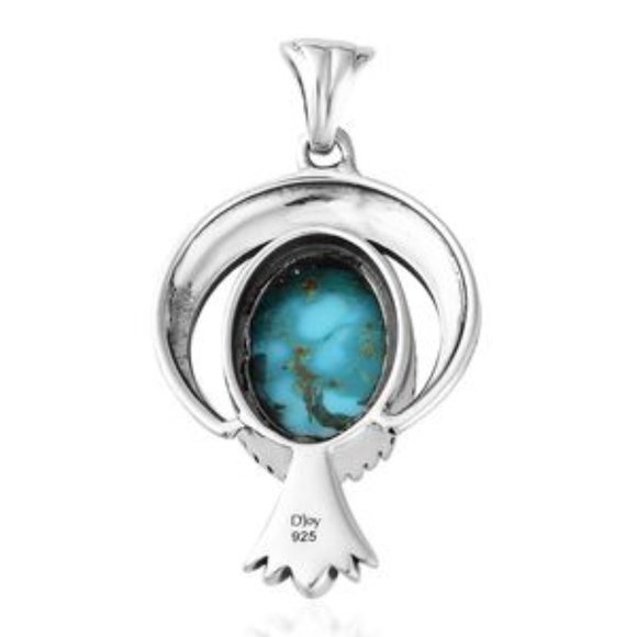 South Hill Turquoise Pendant in Sterling Silver on 18" Sterling Silver Chain NWT - Picture 6 of 8